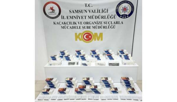 Samsun'da 11 bin 760 adet makaron ele geçirildi