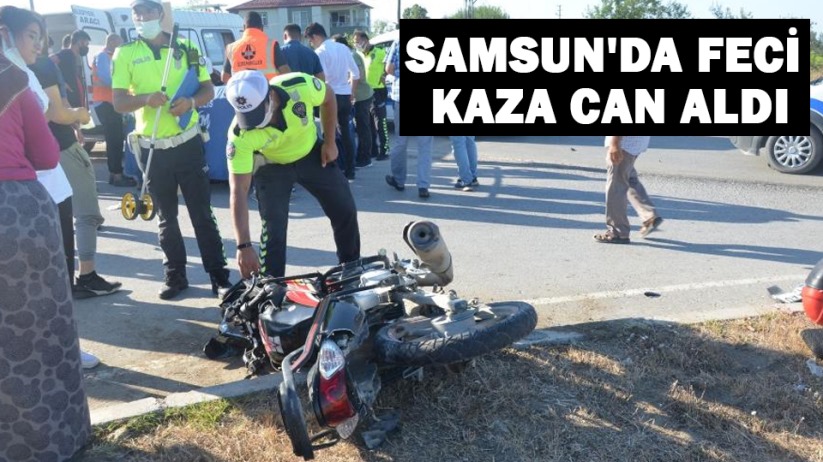 Samsun'da feci kaza can aldı