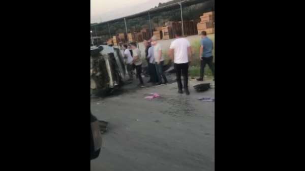İstanbul-İzmir Otoban çıkışında feci kaza: 3 yaralı