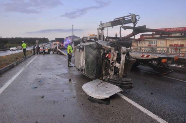 Tekirdağ'da şiddetli yağış kaza getirdi: 6 yaralı