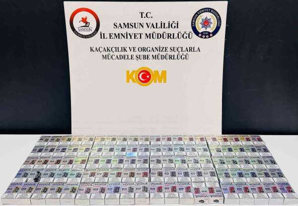 Samsun'da 100 adet kaçak elektronik sigara ele geçirildi