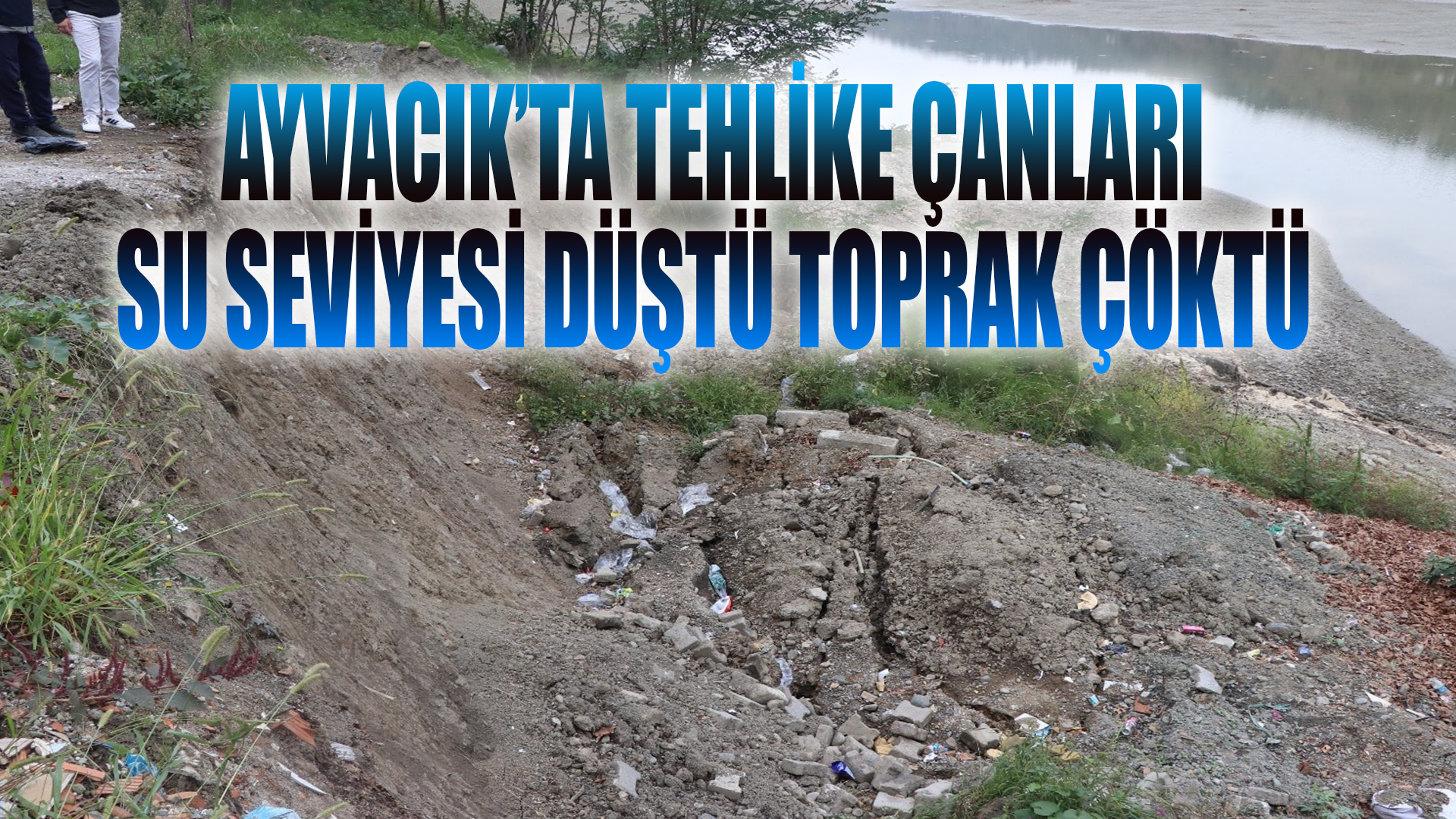 Barajdaki su seviyesi düştü, kıyıda çatlaklar oluştu