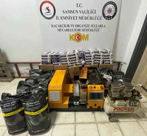 Samsun'da 20 bin adet makaron ele geçirildi