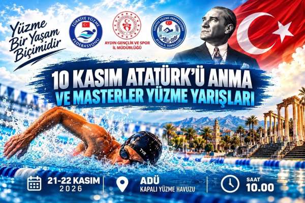 Aydın'da Atatürk'ü Anma ve Masterler Yüzme Yarışları düzenlenecek