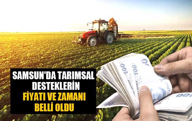 Samsun'da tarımsal desteklerin fiyatı ve zamanı belli oldu
