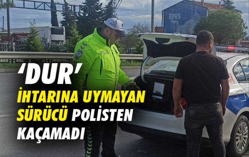Samsun'da 'Dur' ihtarına uymayan sürücü polisten kaçamadı