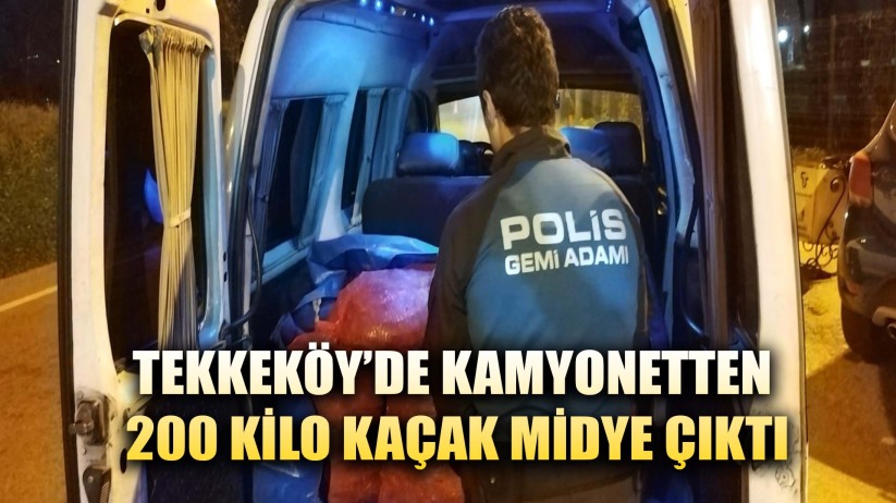 Tekkeköy'de Kamyonetten 200 Kilo Kaçak Midye Çıktı