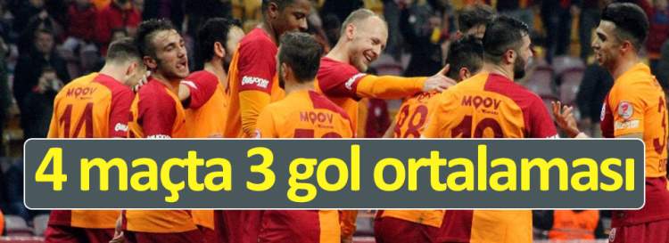 Forvet arayan Galatasaray'ın son 4 maçta gol ortalaması 3