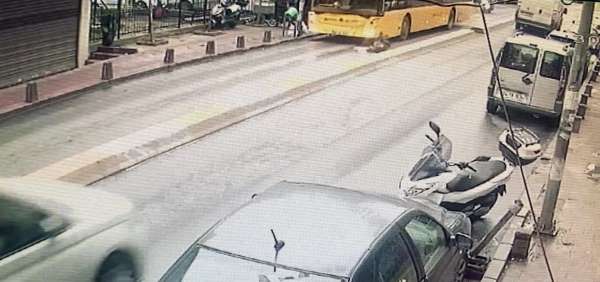 İstanbul'da feci kaza kamerada: İETT otobüsünün çarptığı kadın ağır yaralandı - İstanbul haber
