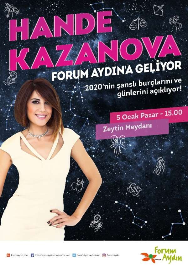 Hande Kazanova'yla 2020 burç yorumları Forum Aydın'da 