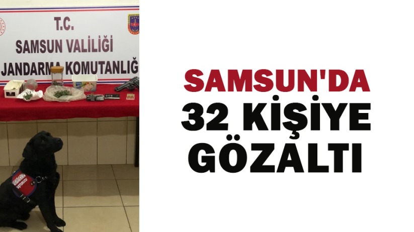 Samsun'da 32 kişiye gözaltı
