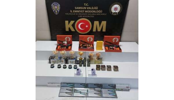 Samsun'da kaçak sigara ve kozmetik ele geçirildi