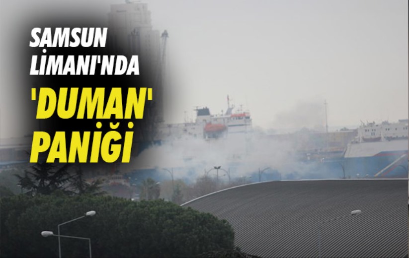 Samsun Limanı'nda 'duman' paniği