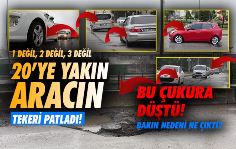 Samsun'da çukura düşen 20'ye yakın aracın tekerleri patladı: Bakın nedeni ne çıktı?