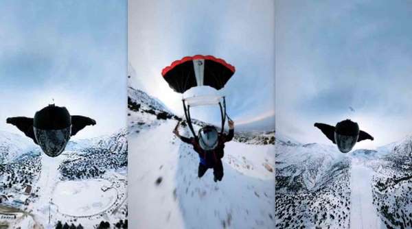 İrlandalı sporcu, Erzincan'da bin metreden wingsuit atlayışla nefes kesti