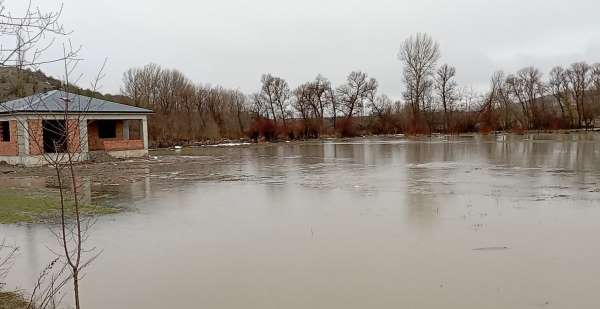 Tokat'ta Çekerek Irmağı taştı, tarım arazileri sular altında kaldı
