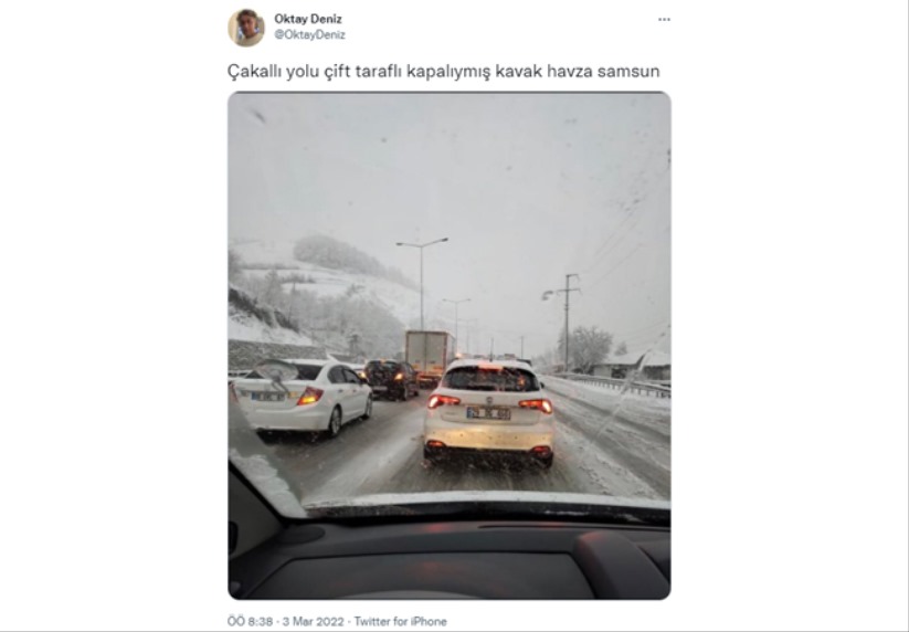 Samsun-Ankara karayolu kapandı