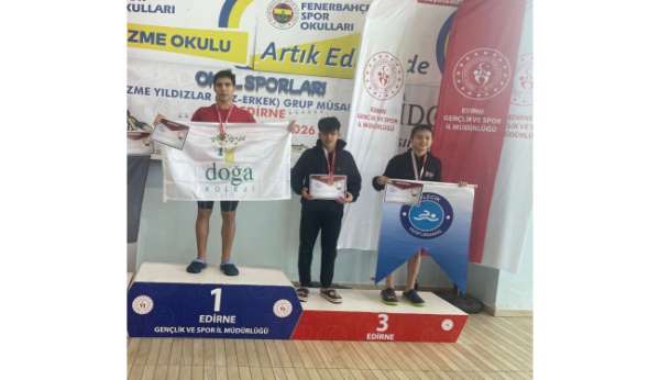 Bilecikli yüzücüden Edirne'de bronz madalya