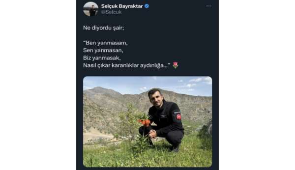 Selçuk Bayraktar terör destekçilerine şiirle cevap verdi