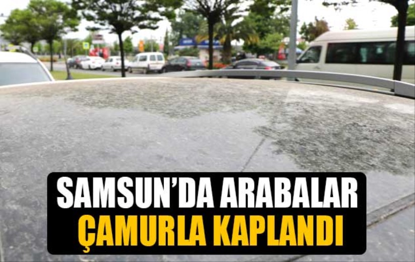 Samsun'da arabalar çamurla kaplandı
