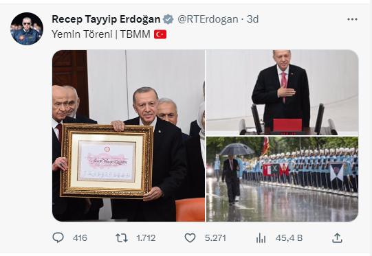 Erdoğan Meclis'te yemin etti! Yeni dönem başladı... 