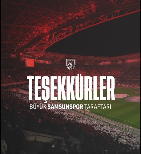 Samsunspor'dan taraftara teşekkür