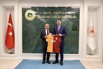 Bakan Kurum, Galatasaray Spor Kulübü Başkanı Özbek'i kabul etti