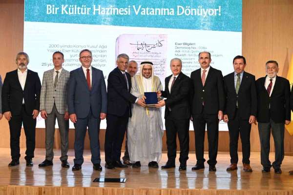 Yurt dışına kaçırılan nadide yazma eserlerden 'Kitab Şerhu'l-Esma' yeniden Konya'ya kazandırıldı