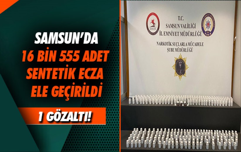 Samsun'da şüpheli araçta 16 bin 555 adet sentetik ecza ele geçirildi: 1 gözaltı