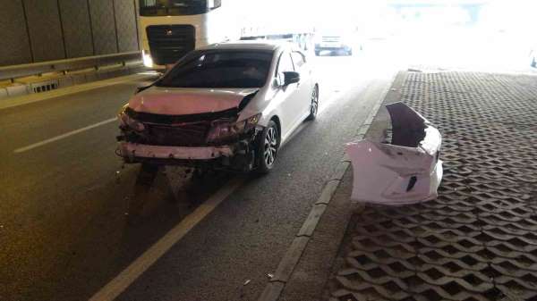 Malatya'da alt geçitte zincirleme kaza: 2 yaralı