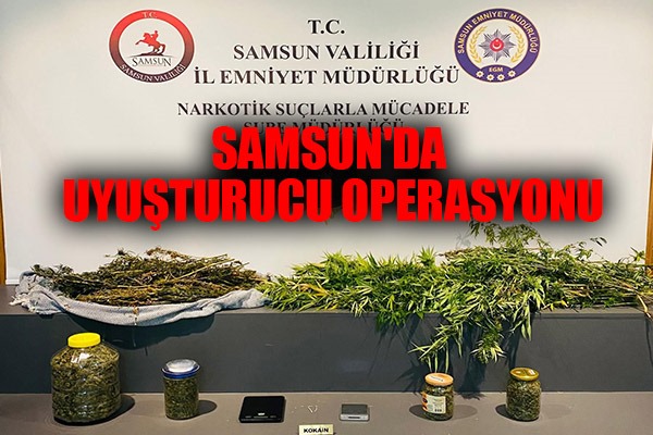 Samsun'da uyuşturucu operasyonu