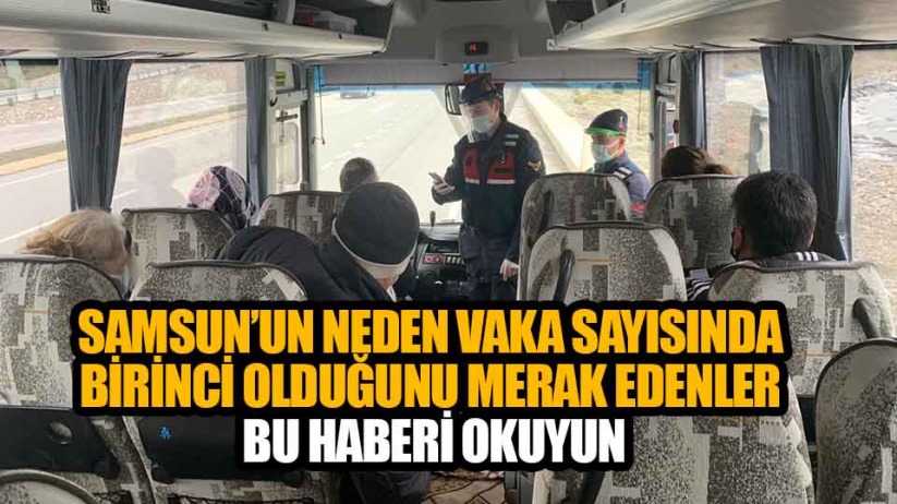 Samsun'da testi pozitif çıkan kişi yolcu otobüsünde yakalandı