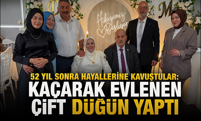 52 yıl sonra hayallerine kavuştular: Kaçarak evlenen çift düğün yaptı