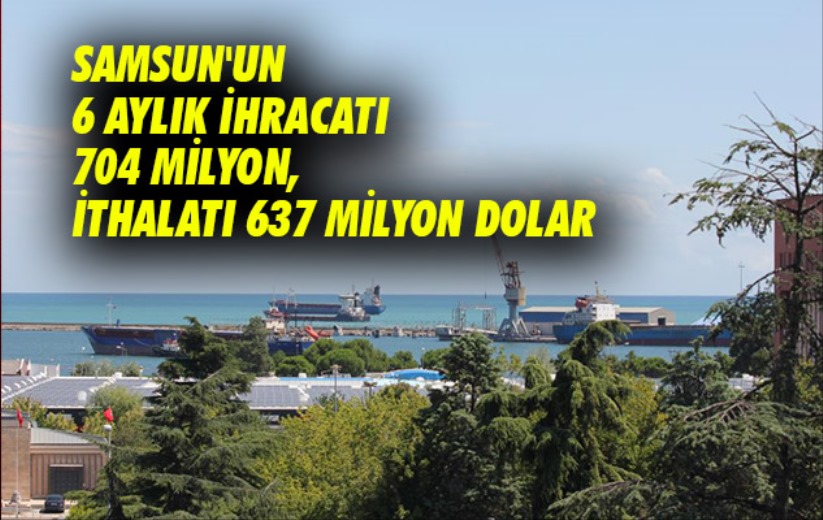 Samsun'un 6 aylık ihracatı 704 milyon, ithalatı 637 milyon dolar