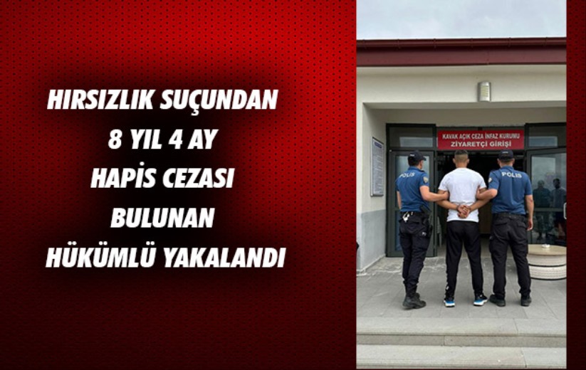 Samsun'da hırsızlık suçundan 8 yıl 4 ay hapis cezası bulunan hükümlü yakalandı