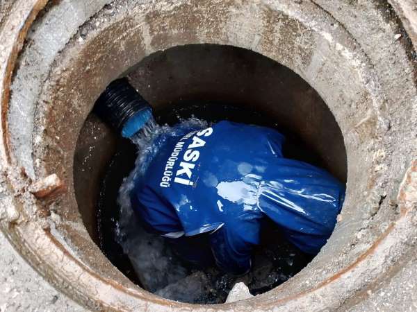 SASKİ'den haftalık altyapı mesaisi: 232 arıza giderildi, 823 metre hat temizlendi