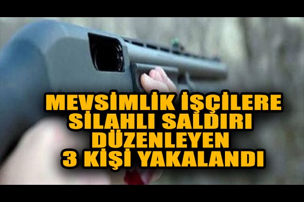 Mevsimlik işçilerin kaldığı eve silahlı saldırı düzenleyen 3 kişi yakalandı