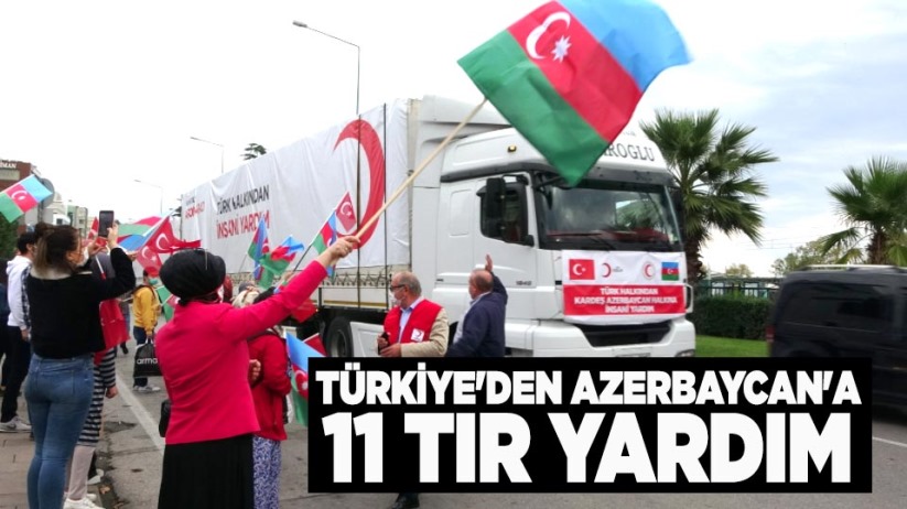 Türkiye'den Azerbaycan'a 11 tır yardım