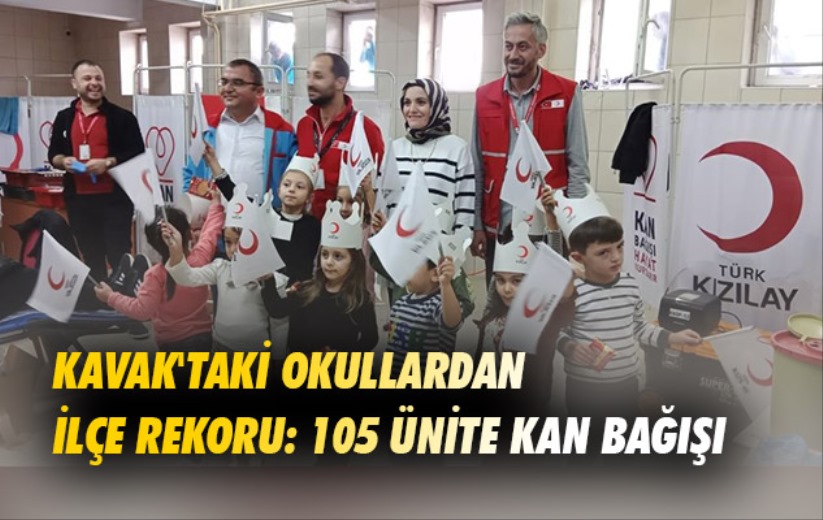 Samsun'da Kavak'taki okullardan ilçe rekoru: 105 ünite kan bağışı