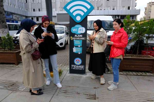 Terme'de ücretsiz Wi-Fi hizmeti başladı