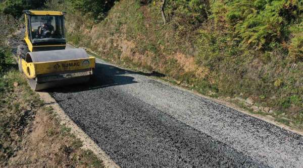Ordu'da sıcak asfalt çalışmaları devam ediyor