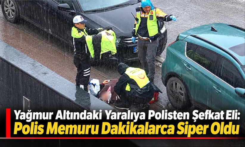 Polisin yaralı kadına yardımı yürekleri ısıttı