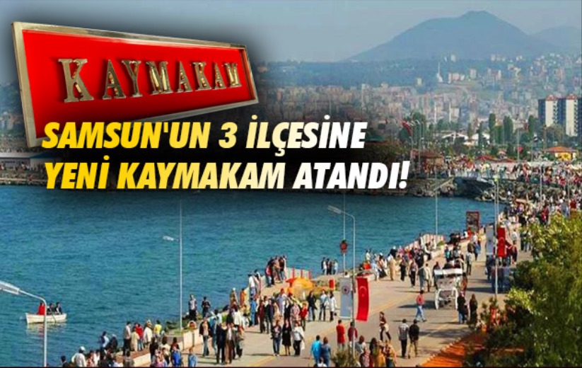 Samsun'un 3 ilçesine yeni kaymakam atandı!