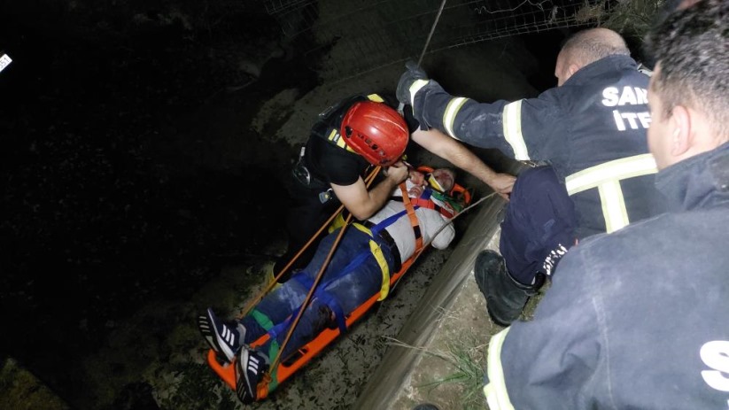 Samsun'da dereye uçan otomobilde can pazarı: 1 ölü, 1 yaralı