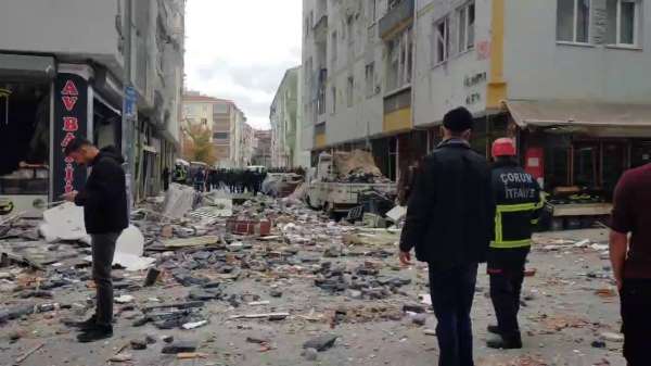 Çorum'daki patlamada ilk belirlemelere göre 1 ölü, 16 yaralı