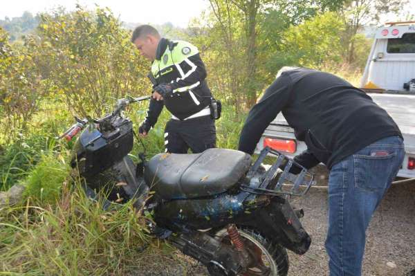 Ordu'da dere yatağında terk edilmiş motosiklet bulundu