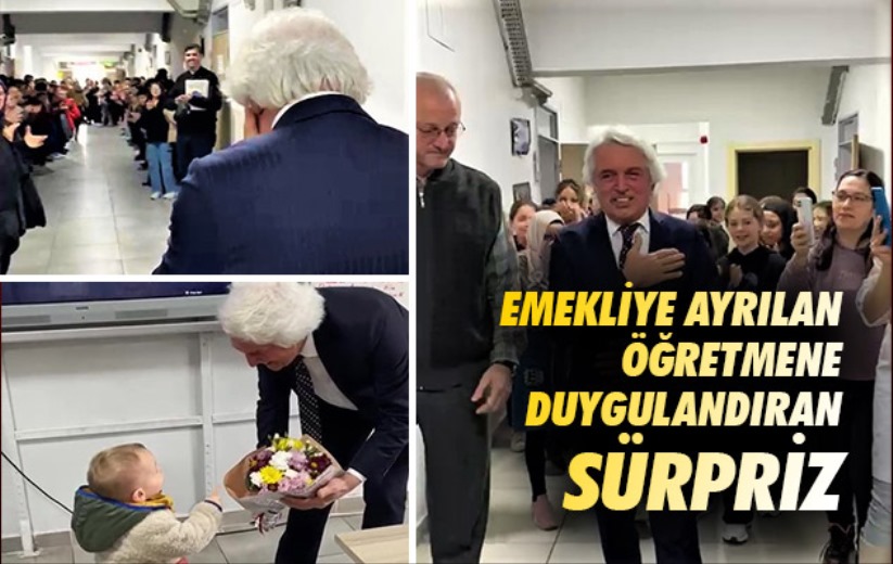 Samsun'da emekliye ayrılan öğretmene duygulandıran sürpriz