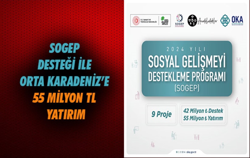 SOGEP desteği ile Orta Karadeniz'e 55 milyon TL yatırım