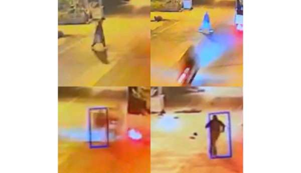 Kaza anı kamerada: Motosikletlinin çarptığı yaya hayatını kaybetti