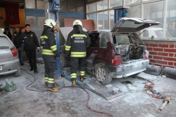 Konya'da LPG'li otomobil tamiratı sırasında patlama: 5 yaralı